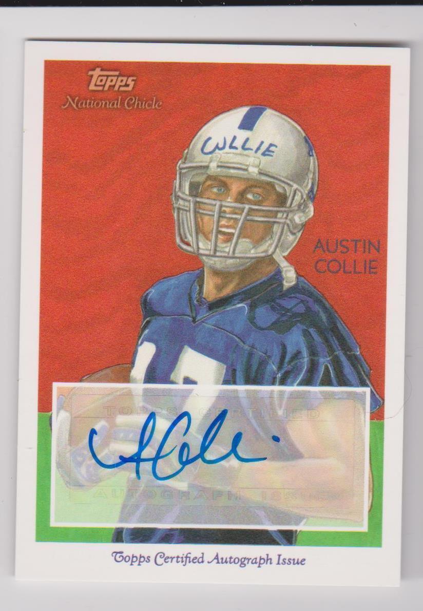 AUSTIN COLLIE 2009 TOPPS NATIONAL CHICLE COLTS AUTO RC