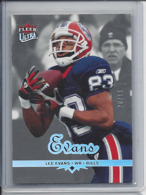 LEE EVANS 2006 FLEER ULTRA PLATINUM MEDALLION #D 28/99