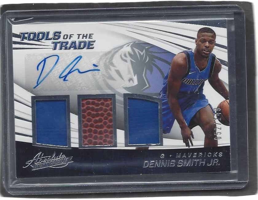 DENNIS SMITH JR 2017-18 ABSOLUTE TOOLS OF THE TRADE TRIPLE PATCH AUTO RC #D /149