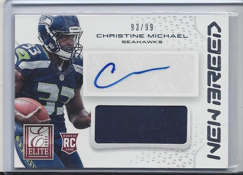 CHRISTINE MICHAEL 2013 ELITE NEW BREED COWBOYS ROOKIE JERSEY AUTO RC #D 93/99