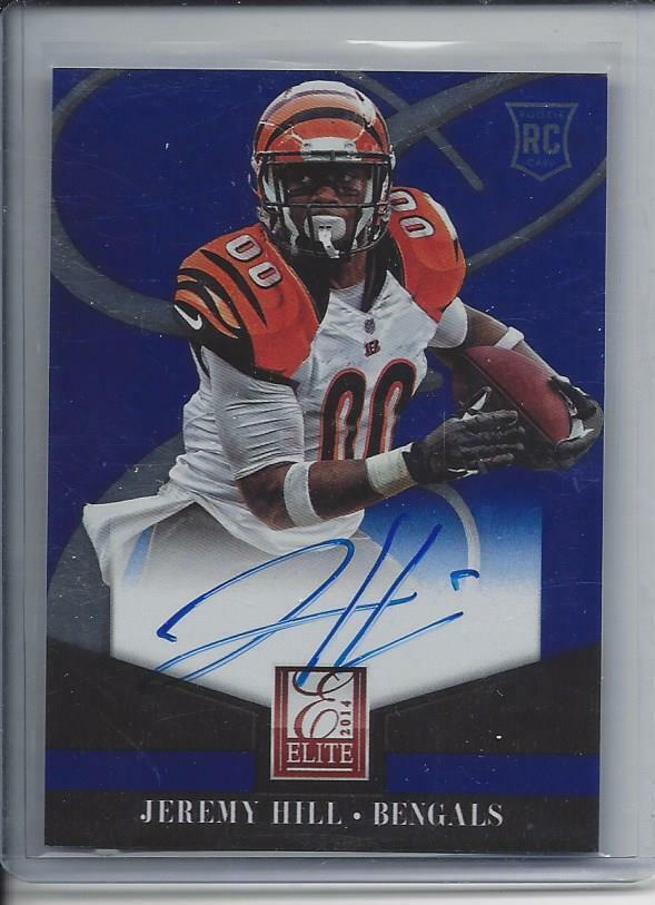 JEREMY HILL 2014 ELITE BENGALS ON CARD AUTO RC #21
