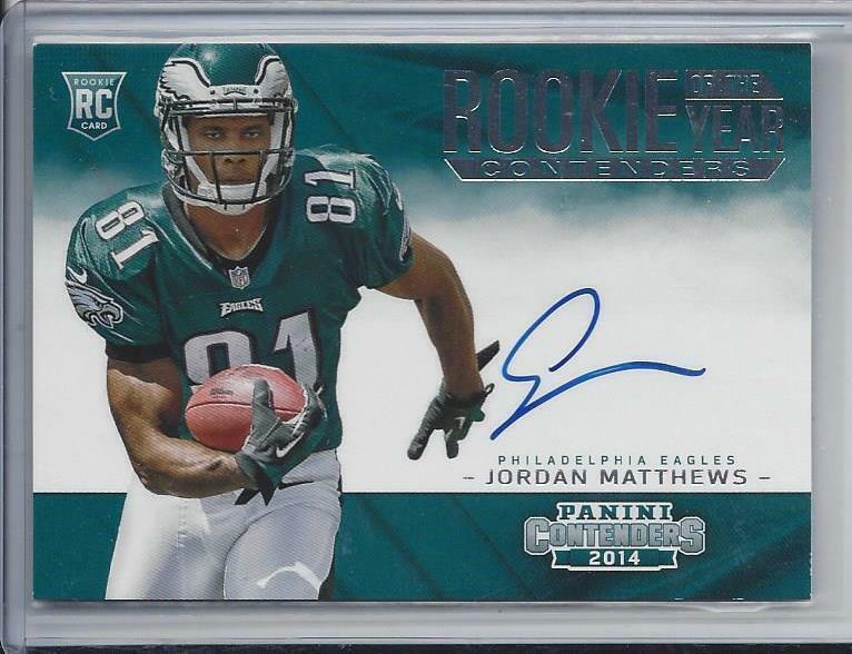 JORDAN MATTHEWS 2014 CONTENDERS ROOKIE OF THE YEAR ROY ON CARD AUTO RC