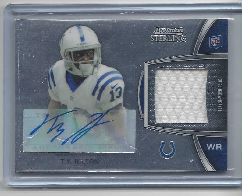 T.Y. HILTON 2012 BOWMAN STERLING COLTS JERSEY AUTO RC