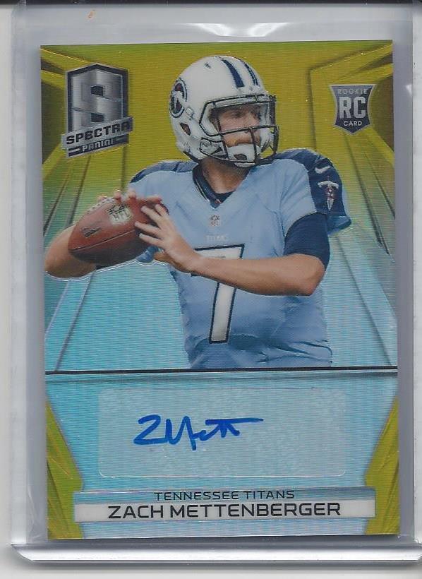 ZACH METTENBERGER 2014 PANINI SPECTRA GOLD PRIZM REFRACTOR AUTO RC #D 20/25