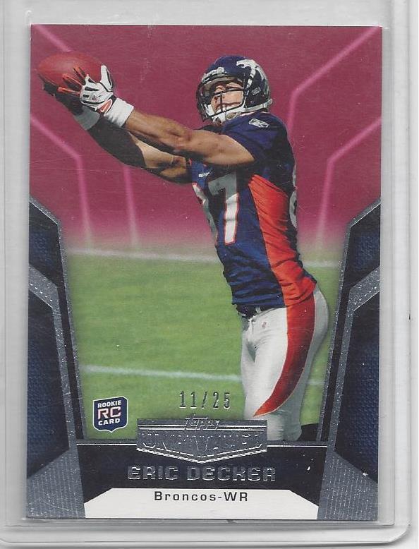 ERIC DECKER 2010 TOPPS UNRIVALED RED PARALLEL RC #D 11/25
