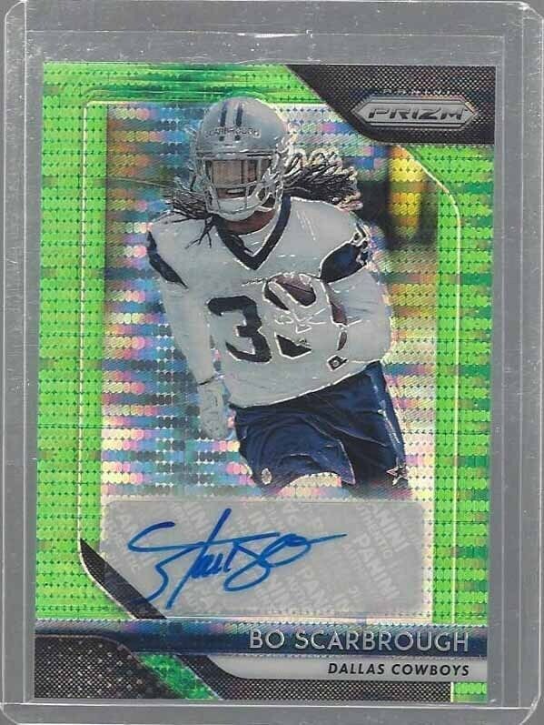 BO SCARBROUGH 2018 PANINI PRIZM GREEN PULSAR PRIZMS AUTO RC SP