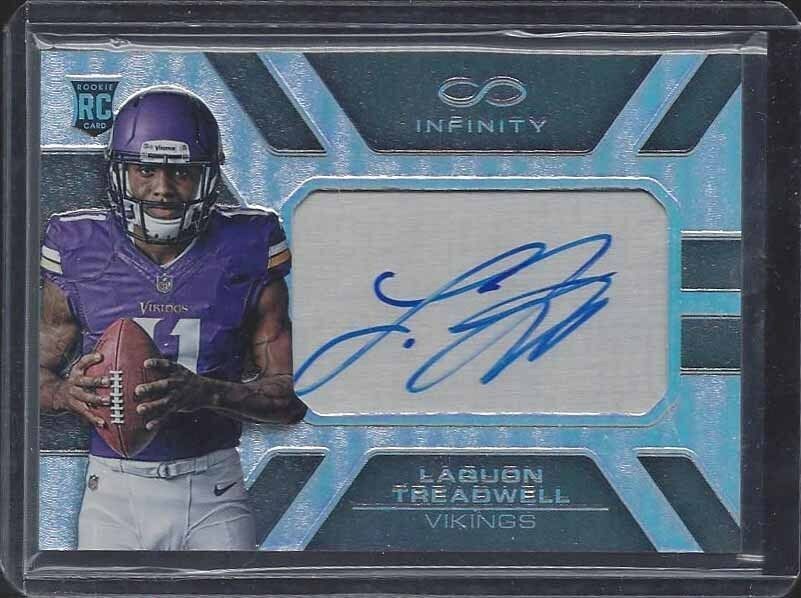 LAQUON TREADWELL 2016 PANINI INFINITY ON CARD VIKINGS ROOKIE AUTO RC #D /288
