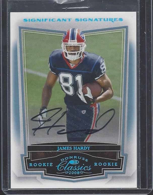 JAMES HARDY 2008 CLASSICS SIGNIFICANT SIGNATURES PLATINUM ROOKIE AUTO RC #D /25