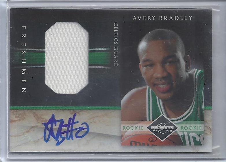 AVERY BRADLEY 2010-11 LIMITED FRESHMEN JERSEY NUMBER JERSEY AUTO RC #D 37/99