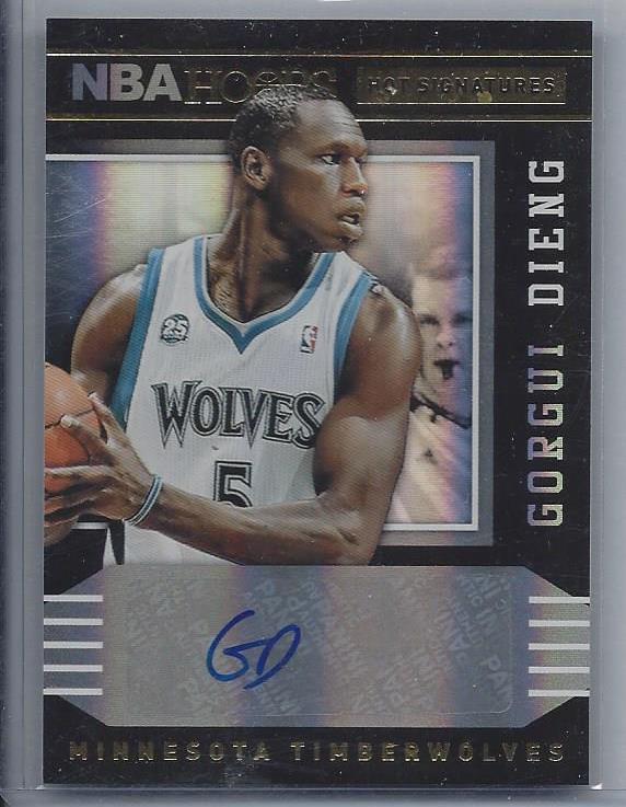 GORGUI DIENG 2014-15 NBA HOOPS HOT SIGNATURES WOLVES AUTO #20