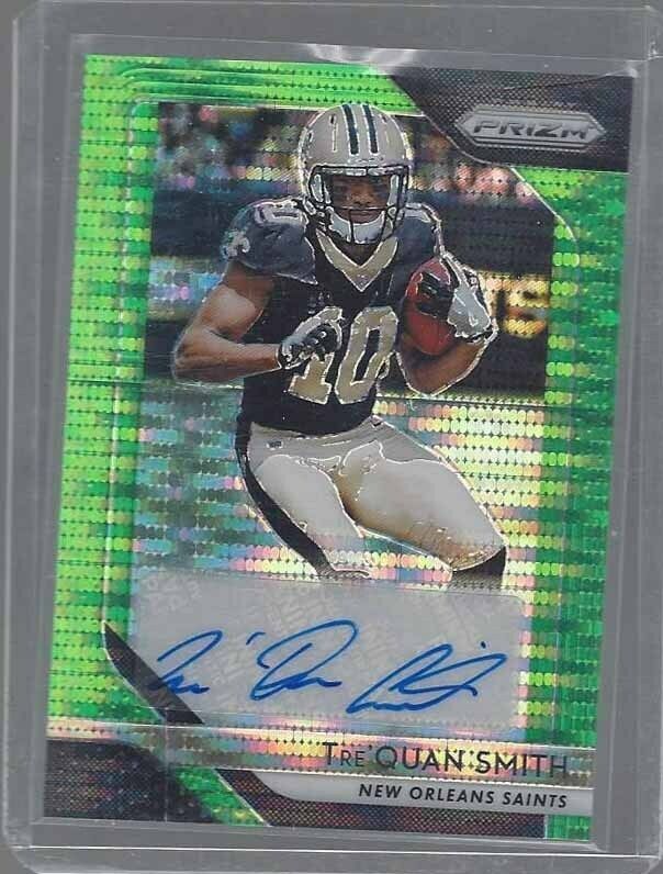 TRE'QUAN SMITH 2018 PANINI PRIZM GREEN PULSAR PRIZMS AUTO RC SP