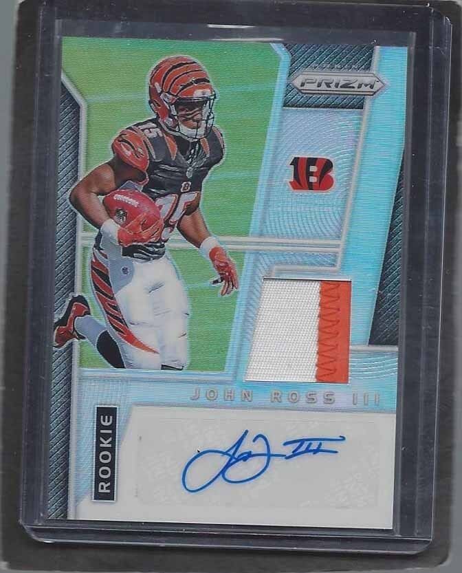 JOHN ROSS III 2017 PANINI PRIZM RPA ROOKIE 2 COLOR PATCH AUTO RC #D 52/99