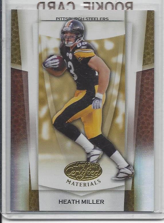 HEATH MILLER 2007 LEAF CERTIFIED MATERIALS MIRROR GOLD #D 14/25