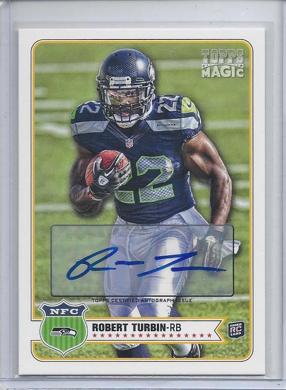 ROBERT TURBIN 2012 TOPPS MAGIC SEAHAWKS AUTO RC #87