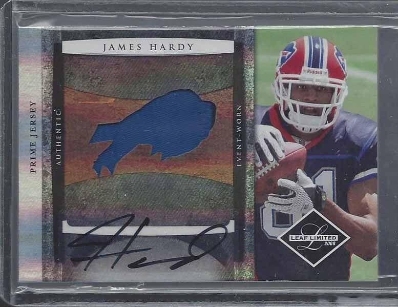 JAMES HARDY 2008 LIMITED BILLS ROOKIE JUMBO LOGO PATCH AUTO RC #D 2/5