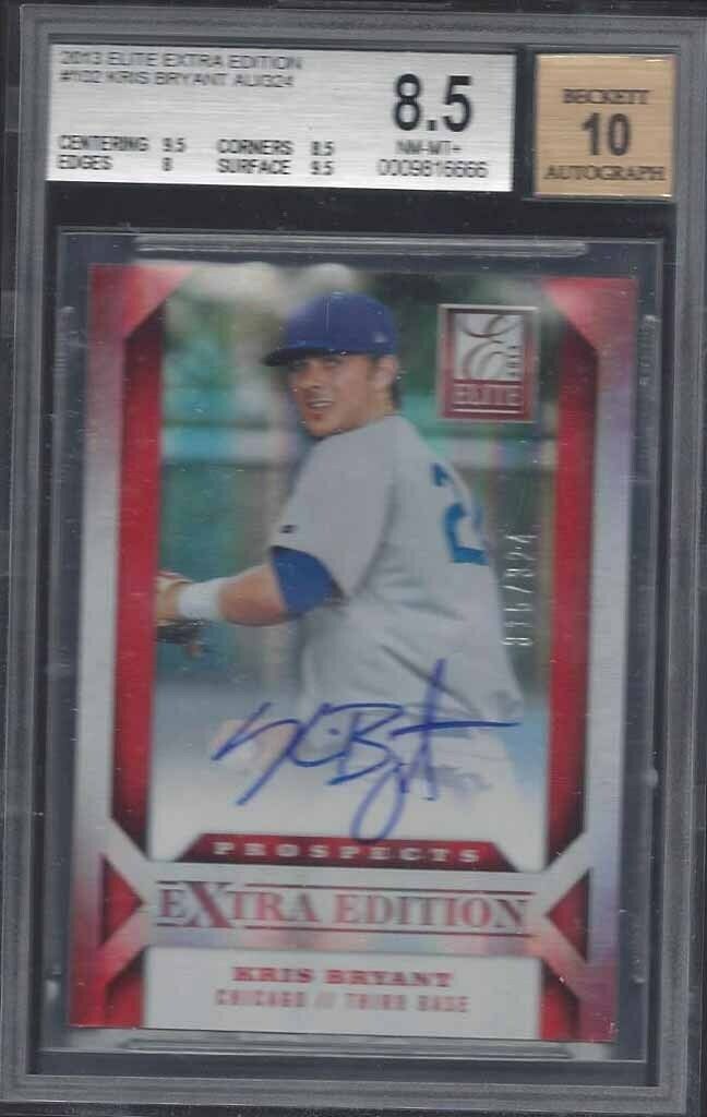 KRIS BRYANT 2013 ELITE EXTRA EDITION PROSPECT ON CARD AUTO #D 315/324 BGS 8.5 10