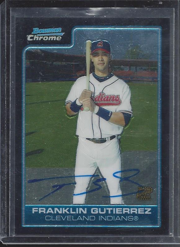 FRANKLIN GUTIERREZ 2006 BOWMAN CHROME PROSPECTS ON CARD AUTO RC #234