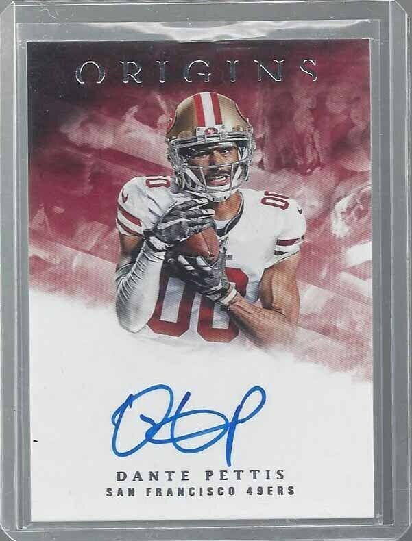 DANTE PETTIS 2018 PANINI ORIGINS ON CARD ROOKIE AUTO RC
