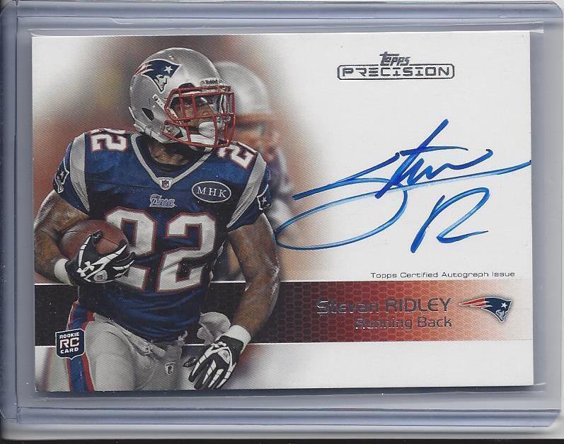 STEVAN RIDLEY 2011 TOPPS PRECISION PATRIOTS BLUE INK ON CARD AUTO RC #122