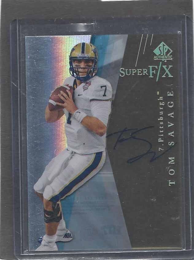 TOM SAVAGE 2014 SP AUTHENTIC SUPER F/X GOLD ON CARD ROOKIE AUTO RC #15