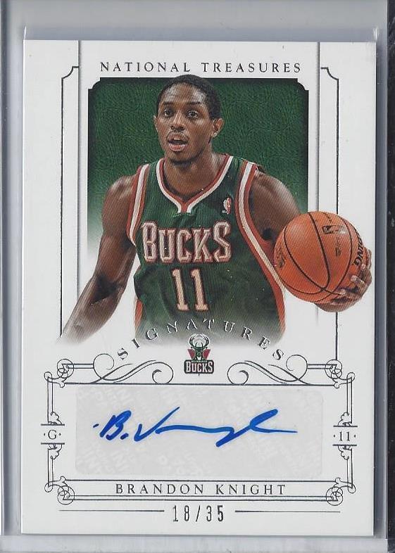 BRANDON KNIGHT 2013-14 NATIONAL TREASURES SIGNATURES AUTO #D 18/35