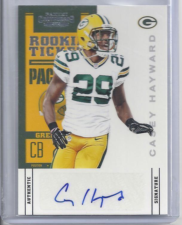 CASEY HAYWARD 2012 PANINI CONTENDERS PACKERS ROOKIE TICKET TRUE RC AUTO #113