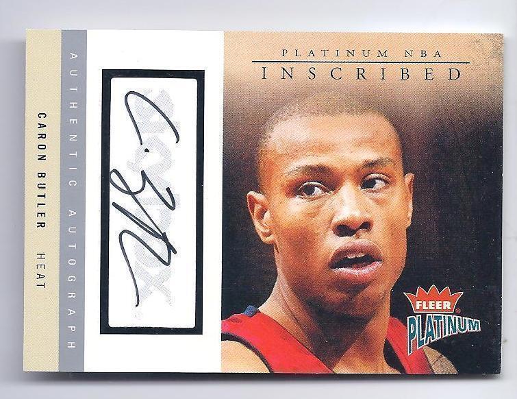 CARON BUTLER 2003-04 FLEER PLATINUM INSCRIBED ON CARD AUTO SP SHORT PRINT RARE!