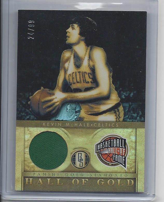 KEVIN MCHALE 2011-12 GOLD STANDARD HALL OF GOLD GAME USED JERSEY #D 24/99