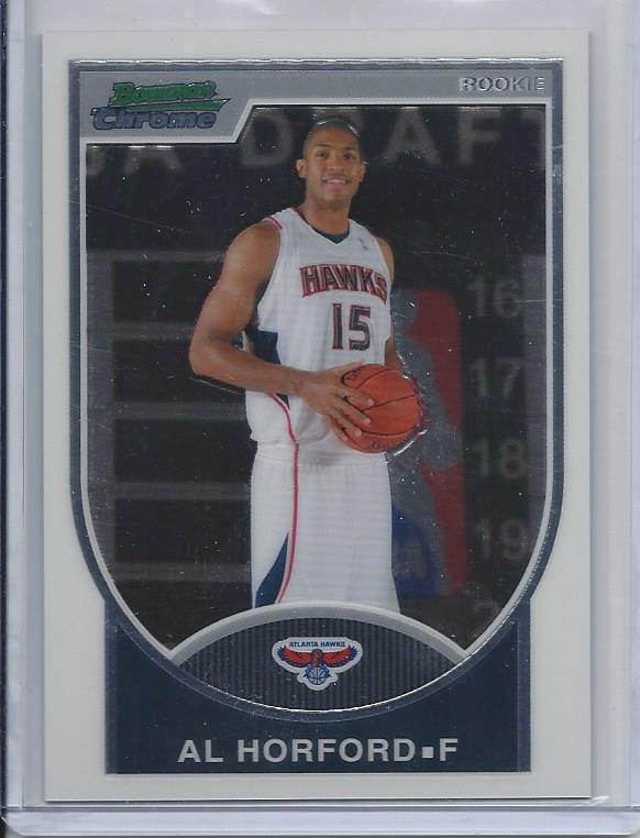 AL HORFORD 2007-08 BOWMAN CHROME ATLANTA HAWKS TRUE ROOKIE RC #D 640/2999