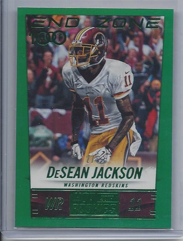 DESEAN JACKSON 2014 HOT ROOKIES END ZONE HOT 100 GREEN BORDER PARALLEL #D 2/6