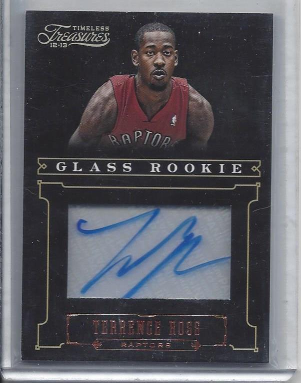 TERRENCE ROSS 2012-13 TIMELESS TREASURES GLASS ROOKIE ON CARD AUTO RC #D 10/499