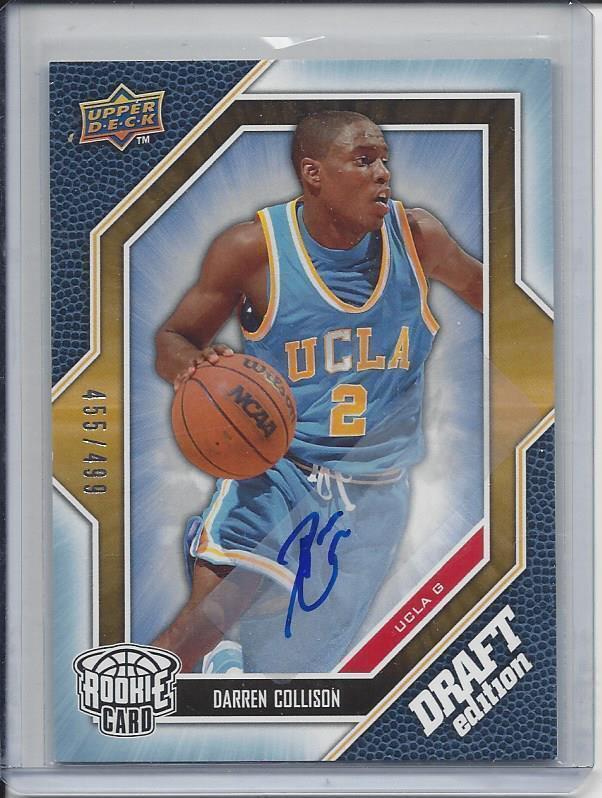 DARREN COLLISON 2009-10 UPPER DECK DRAFT EDITION UCLA AUTO RC #D /499