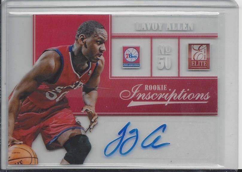 LAVOY ALLEN 2012-13 ELITE ROOKIE INSCRIPTIONS ON CARD AUTO RC #34