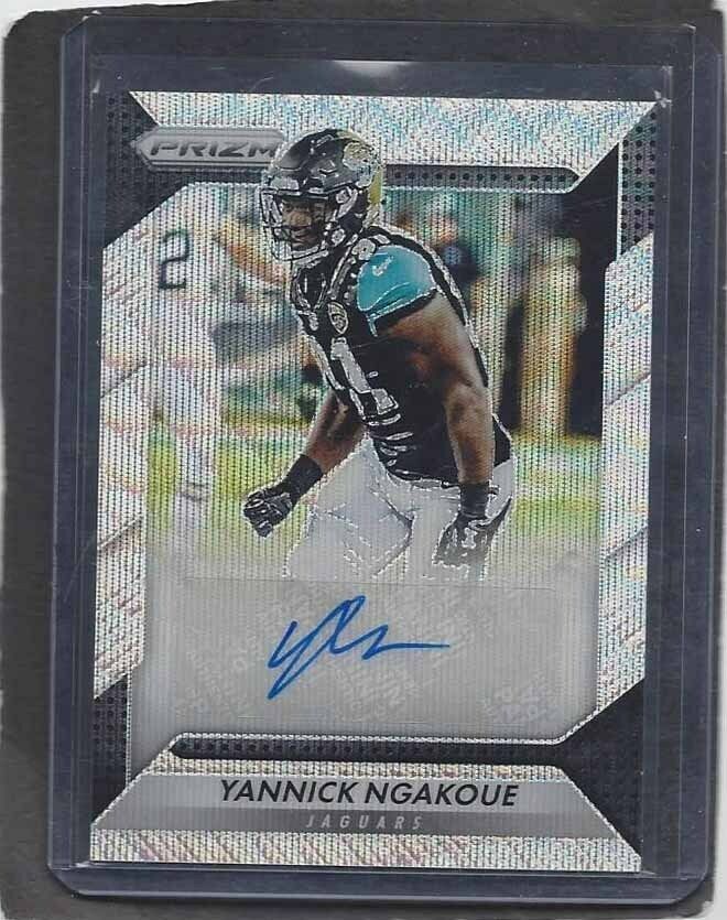 YANNICK NGAKOUE 2016 PANINI PRIZM BLUE WAVE PRIZMS ROOKIE AUTO RC #D 116/149