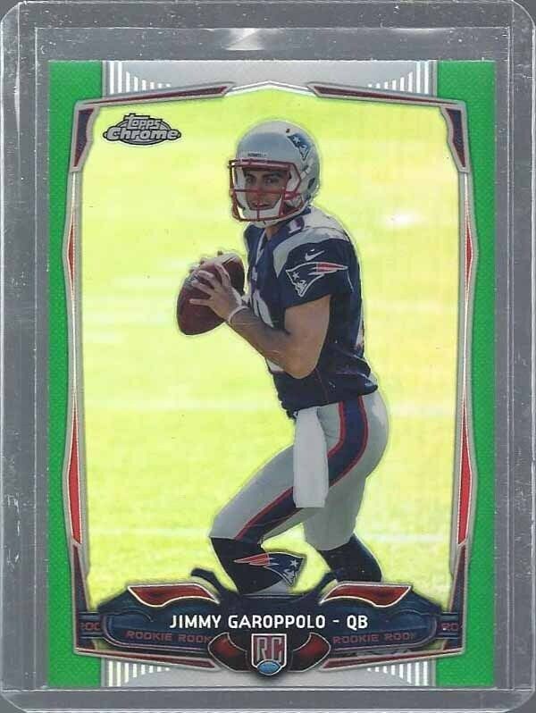 JIMMY GAROPPOLO 2014 TOPPS CHROME ROOKIE GREEN REFRACTOR RC #150