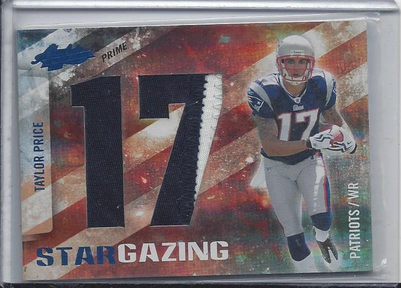 1/1 TAYLOR PRICE 2010 ABSOLUTE STAR GAZING JUMBO PATCH RC #D 17/25 JERSEY NUMBER
