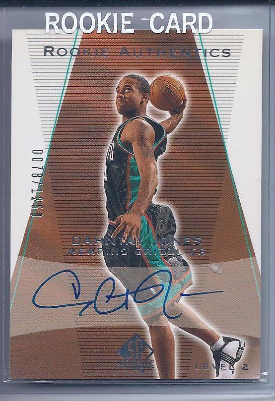 DAHNTAY JONES 2003-04 SP AUTHENTIC ROOKIE AUTHENTICS AUTO RC #D 78/1250
