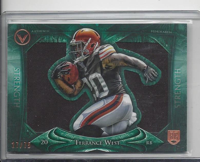 1/1 TERRANCE WEST 2014 TOPPS VALOR JUMBO STRENGTH JERSEY #D 27/75 (JERSEY #27!)