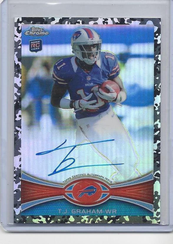 T.J. GRAHAM 2012 TOPPS CHROME CAMO REFRACTOR ON CARD AUTO RC #D 61/105