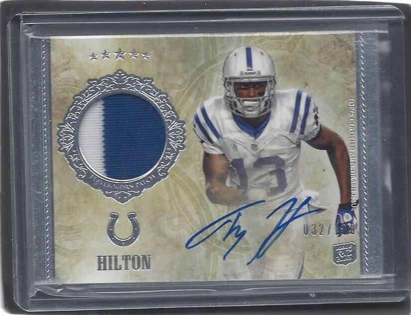T.Y. HILTON 2012 TOPPS 5 FIVE STAR RPA ON CARD ROOKIE PATCH AUTO RC #D /100
