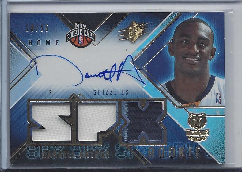 DARRELL ARTHUR 2008-09 SPX RADIANCE GOLD TRIPLE PATCH AUTO RC #D 19/25