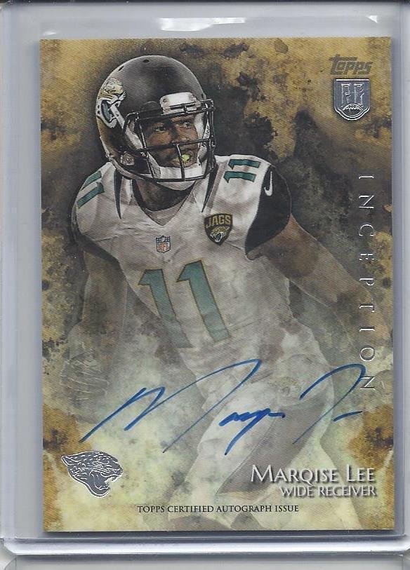 MARQISE LEE 2014 TOPPS INCEPTION JAGUARS ON CARD ROOKIE AUTO RC #14