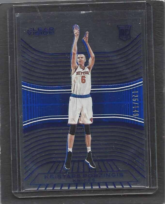KRISTAPS PORZINGIS 2015-16 CLEAR VISION BLUE ACETATE ROOKIE RC #D /149