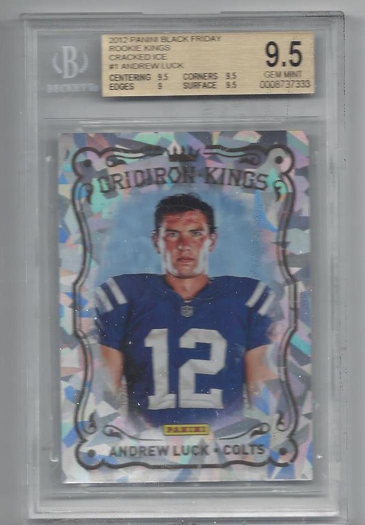 ANDREW LUCK 2012 PANINI BLACK FRIDAY ROOKIE KINGS CRACKED ICE RC #1 BGS 9.5 GEM