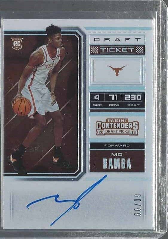 MO BAMBA 2018 CONTENDERS PLAYOFF DRAFT TICKET FOIL ON CARD AUTO RC #D 60/99