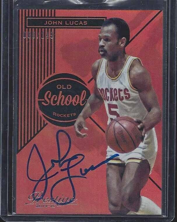 JOHN LUCAS 2014-15 PRESTIGE OLD SCHOOL ON CARD AUTO #D 80/149