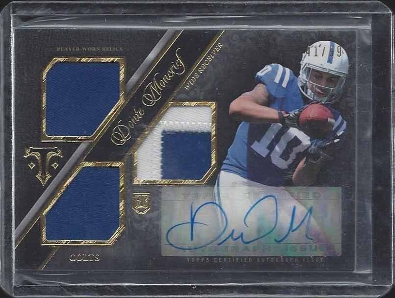 DONTE MONCRIEF 2014 TOPPS TRIPLE THREADS TRUE ROOKIE PATCH AUTO RC #D 41/99