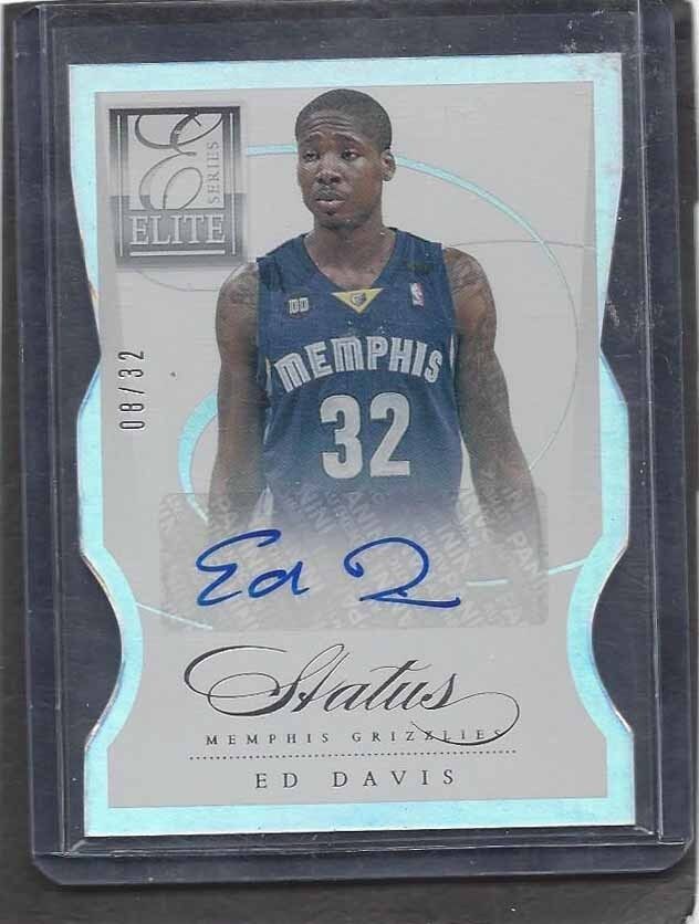 ED DAVIS 2012-13 ELITE SERIES DIE CUT ROOKIE AUTO RC #D 8/32