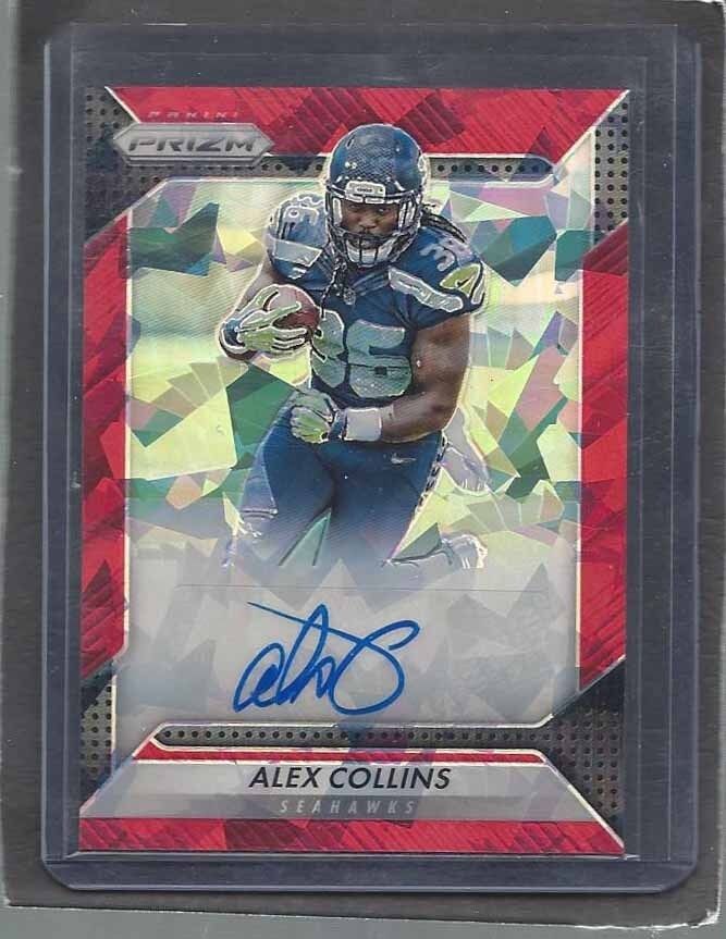 ALEX COLLINS 2016 PANINI PRIZM RED CRYSTAL PRIZMS ROOKIE AUTO RC #D /75