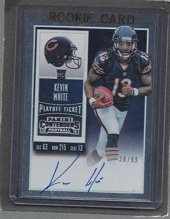KEVIN WHITE 2015 PANINI CONTENDERS PLAYOFF TICKET CHICAGO BEARS AUTO RC #D 38/99